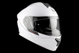 MT Genesis SV Solid A0 blanco brillante Casco modular de motocicleta - CASCO