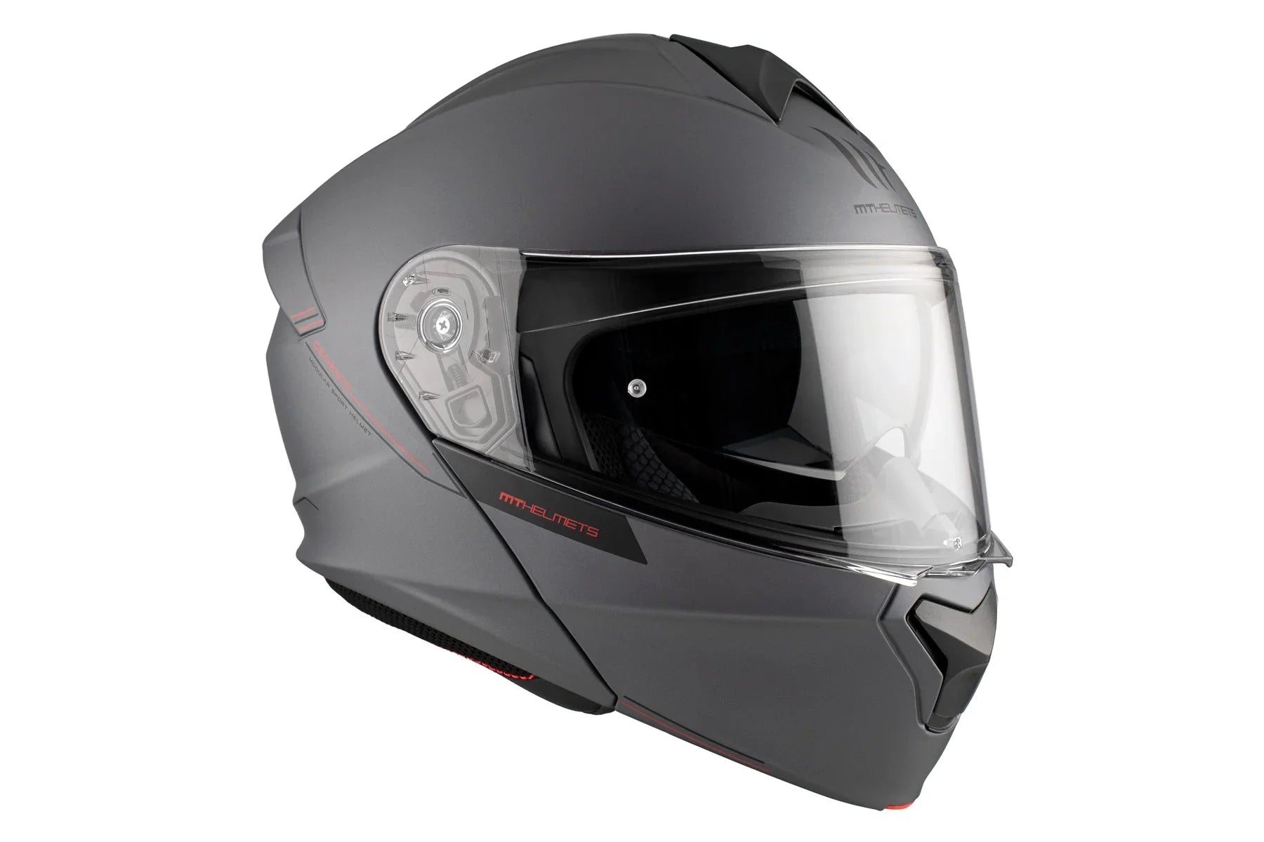 MT Genesis SV Solid A1 en titanio mate Casco modular para motocicleta - SECURTEX MOTOR S.L (t/a MaximoMoto)