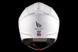MT Genesis SV Solid A0 blanco brillante Casco modular de motocicleta - CASCO