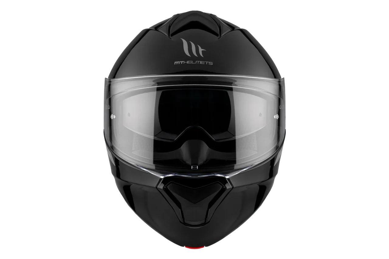 MT Genesis SV Solid A1 abatible, negro brillante Casco de motocicleta