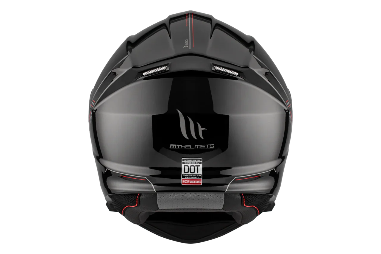 MT Genesis SV Solid A1 abatible, negro brillante Casco de motocicleta - SECURTEX MOTOR S.L (t/a MaximoMoto)