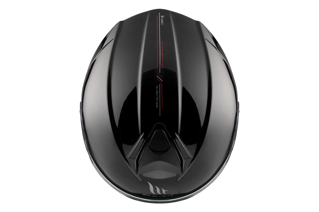 MT Genesis SV Solid A1 abatible, negro brillante Casco de motocicleta - SECURTEX MOTOR S.L (t/a MaximoMoto)