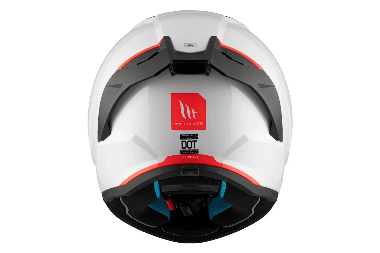 MT Stinger 2 Solid A0 blanco perlado brillante Cascos integrales - CASCO