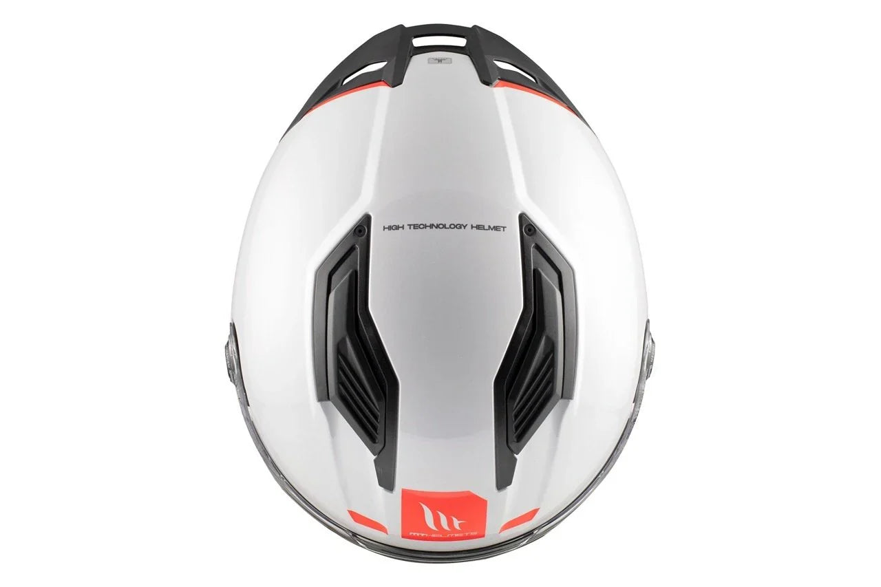 MT Stinger 2 Solid A0 blanco perlado brillante Cascos integrales - CASCO