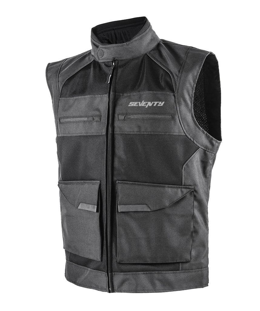SEVENTY SD-S3 CHALECO SCIROCCO TOURING MULTI BOLSILLOS NEGRO