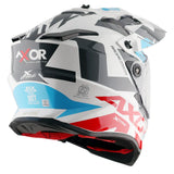 AXOR X-CROSS D/V X1 CASCO BLANCO ROJO AZUL