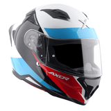 AXOR HUNTER TURBO CASCO ONTEGRAL DE MOTOCICLETA BLANCO-ROJO