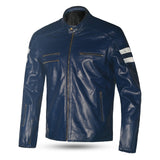 BELA-MILANO CHAQUETA PIEL MODA AZUL/BLANCO - SECURTEX MOTOR S.L (t/a MaximoMoto)