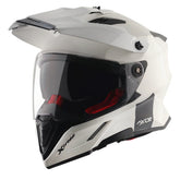 AXOR X-CROSS CASCO DOBLE VISERA DEPORTIVO DUAL MOTOCICLETA BLANCO PERLA