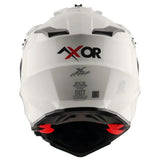 AXOR X-CROSS CASCO DOBLE VISERA DEPORTIVO DUAL MOTOCICLETA BLANCO PERLA