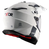 AXOR X-CROSS CASCO DOBLE VISERA DEPORTIVO DUAL MOTOCICLETA BLANCO PERLA