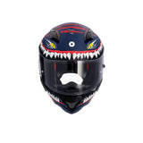 SHIRO CASCO HUNTER SHARK DARK BLUE MATE
