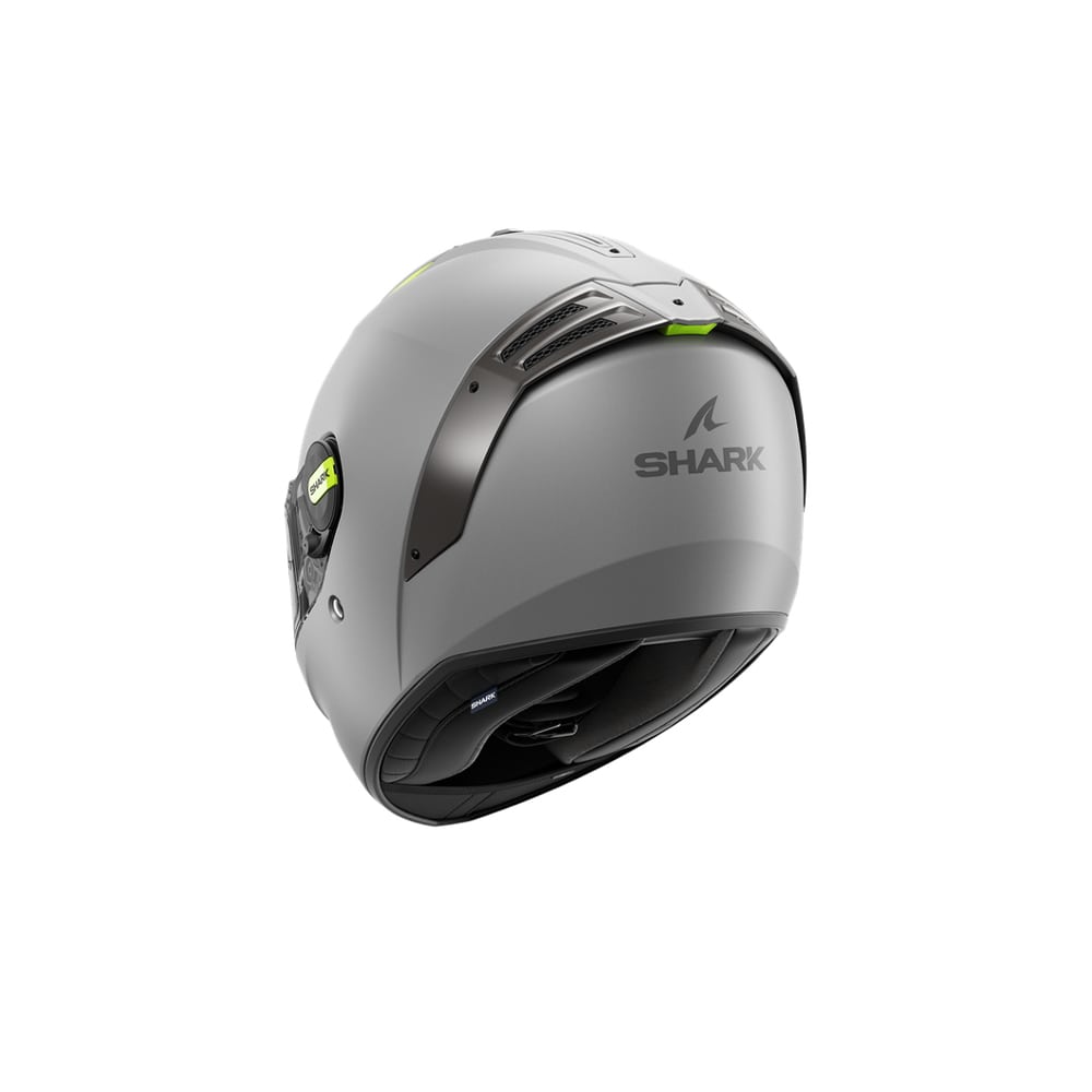 shark spartan rs blank integral casco de moto mat plata amarillo