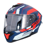 AXOR BRUTALE PLEXUS CASCO INTEGRL DE MOTO AZUL MATE ROJO