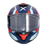 AXOR BRUTALE PLEXUS CASCO INTEGRL DE MOTO AZUL MATE ROJO