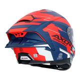 AXOR BRUTALE PLEXUS CASCO INTEGRL DE MOTO AZUL MATE ROJO