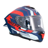 AXOR BRUTALE PLEXUS CASCO INTEGRL DE MOTO AZUL MATE ROJO