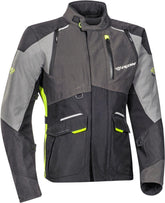 IXON BALDER Hombre Textil Aventura Chaqueta Negro Gris Amarillo