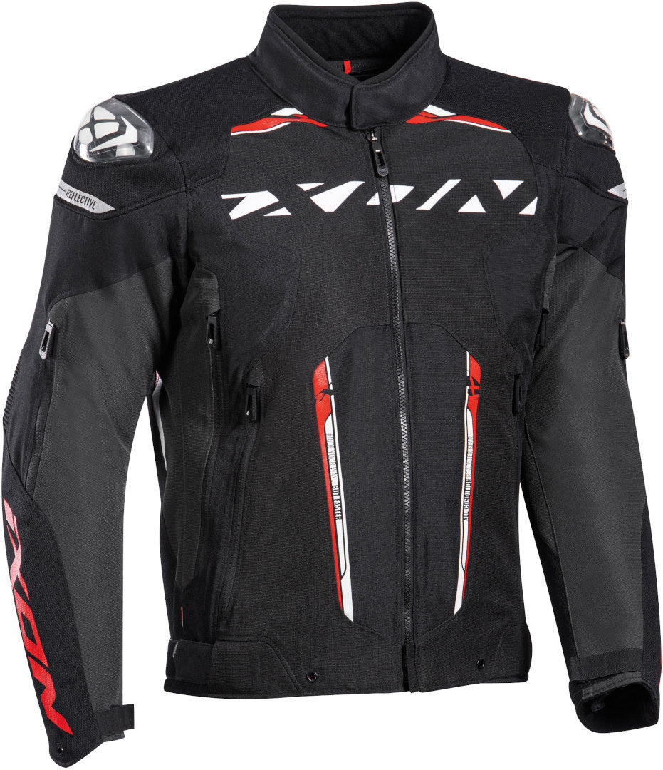 IXON BLASTER Textil Moto Hombre Chaqueta Negro Blanco Rojo