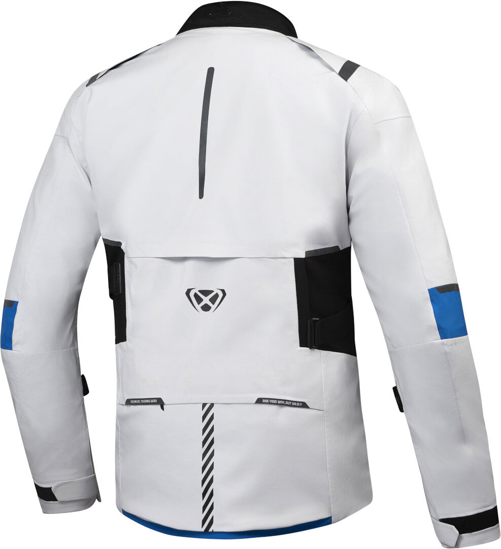 IXON M-SKEID Moto Hombre Chaqueta Textil Gris Claro/Azul