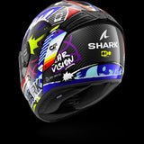SHARK SPARTAN RS CARBON STREETRUSH Carbon Azul Chromo Casco De Moto