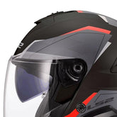 LS2 OF618 VERSO II AIR CASCO DE MOTO NEGRO ROJO