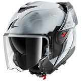 SHARK OXO SPEED-TECH Plata Blanco NEGRO Casco De Moto
