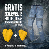 R-TECH-Pantalón jeans Castel CE - Azul