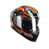 CGM 311M BLAST MAYA Integral Moto Casco Negro Naranja Azul