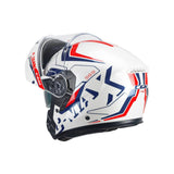 CGM 569G C-MAX City De Moto Casco Modular Azul Blanco Rojo