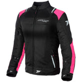 SEVENTY DEGREES SD-JR54 CHAQUETA DE MOTO VERANO MUJER NEGRO ROSA