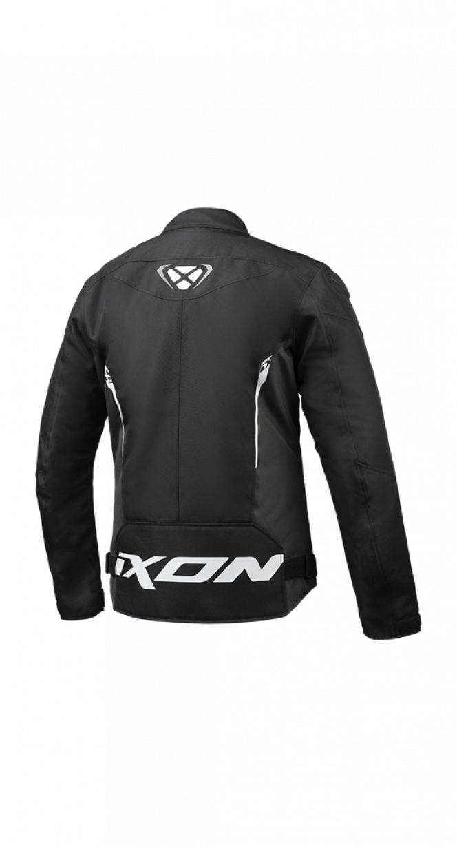 IXON CORDOLO Hombre Textil Moto Chaqueta Negro Antracita Blanco