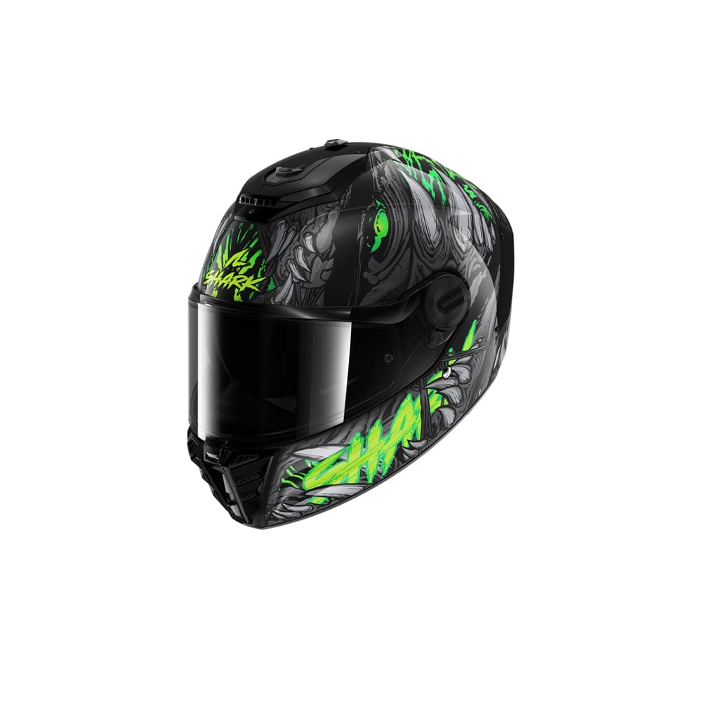 SHARK SPARTAN RS SHAYTAN INTEGRAL CASCO Negro Verde Antracita