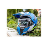 HJC C80 Rox MC24 Azul Abatible Modular Casco moto Deportivo