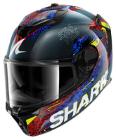 SHARK SPARTAN GT PRO CARBON SPEED-VIB Carbon Azul Rojo Casco De Moto