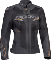 IXON DRACO LADY Verano Moto Textil Chaqueta Negro Oro