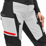 SHIMA DUNE PANTALONE TEXTIL DE MOTO MUJER NEGRO HIELO ROJO
