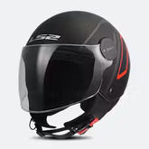 LS2 OF558 SPHERE LUX II MINIM CASCO DE MOTO NEGRO ROJO