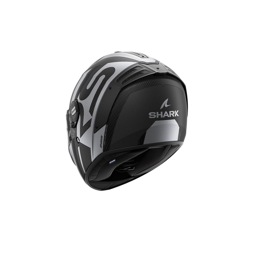 SHARK SPARTAN RS CARBON SHAWN NEGRO CARBÓN MATE PLATA