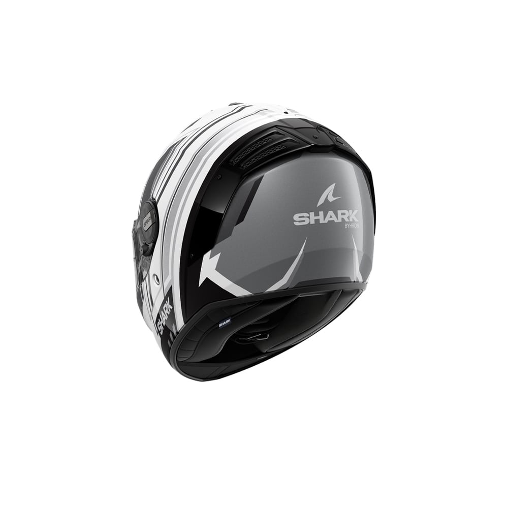 SHARK SPARTAN RS BYHRON INTEGRAL CASCO Blanco Negro Cromado