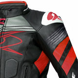 SPYKE ESTORIL EVO LEATHER JACKET BLACK FLUORED