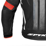 SPYKE ESTORIL EVO LEATHER JACKET BLACK FLUORED