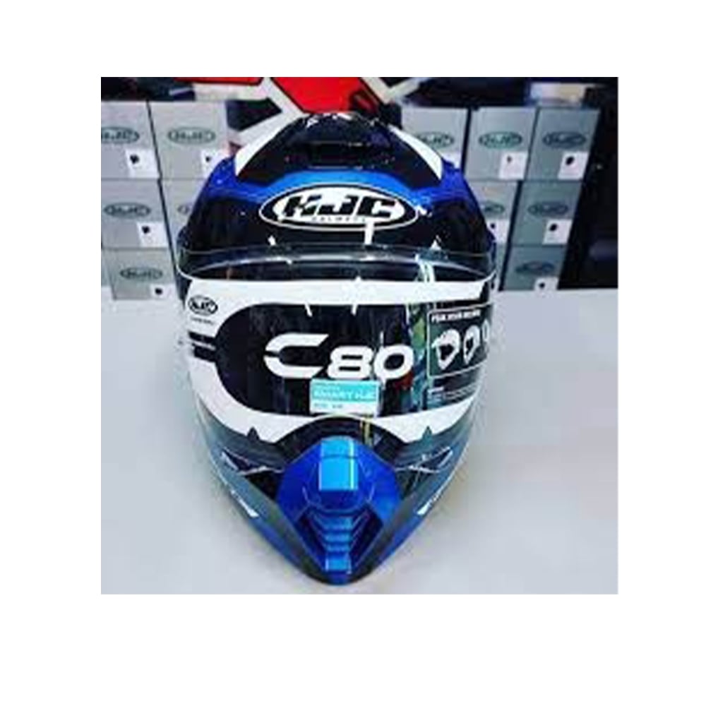 HJC C80 Rox MC24 Azul Abatible Modular Casco moto Deportivo