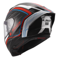 LS2 FF807 DRAGON SUBIC CASCO DE MOTO BLANCO AZUL ROJO