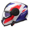 LS2 FF902 SCOPE II DURIA CASCO DE MOTO BLANCO AZUL ROJO