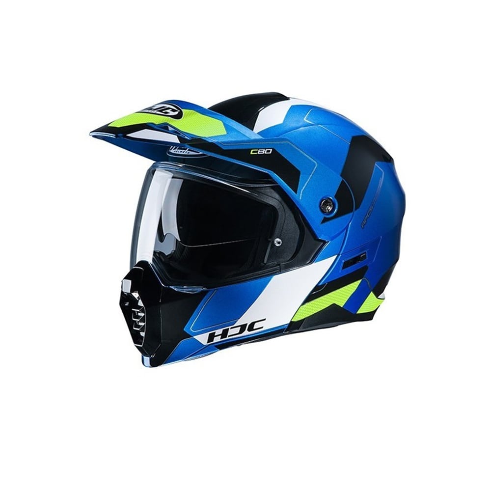 HJC C80 Rox MC24 Azul Abatible Modular Casco moto Deportivo