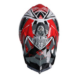 SHIRO MX-917 THUNDER 3 Casco de moto De Motocross rojo