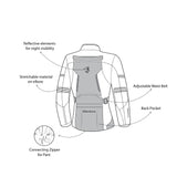 BELA HURRICANE 3 IN 1 CHAQUETA DE MOTO MUJER NEGRO ARENA AMARILLO FLOU