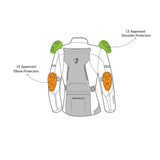 BELA HURRICANE 3 IN 1 CHAQUETA DE MOTO MUJER NEGRO AMARILLO