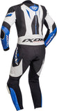 IXON JACKAL 1 PIEZA HOMBRE MOTO CARRERAS TRAJE DE CUERO NEGRO BLANCO AZUL